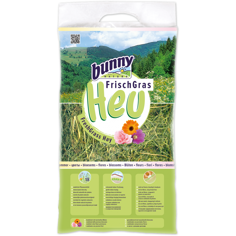 Heno FreshGrass Bunny con Flores 500gr Heno FreshGrass Bunny con Flores 500gr