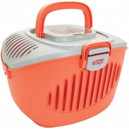Transportín Living World Grande 36 x 28 x 25 cm salmón