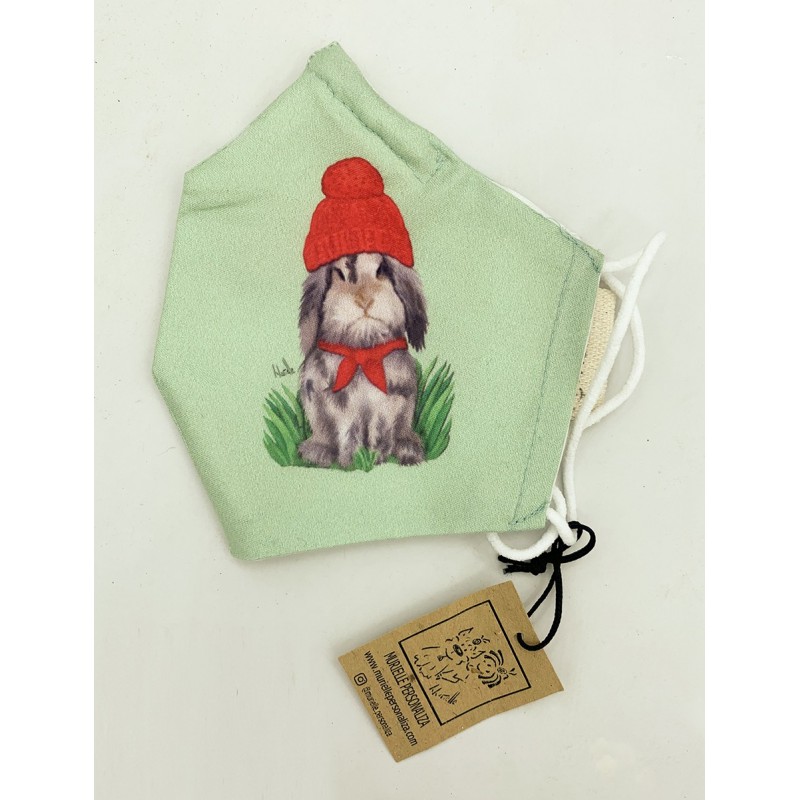 Mascarilla higiénica Green Rabbit Niño Mascarilla higiénica Green Rabbit Niño
