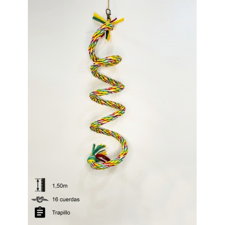 Juguete espiral ArteMascotas de Trapillo grande grueso 01