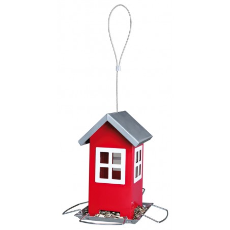 Comedero Trixie Colgante De Metal para Exterior rojo