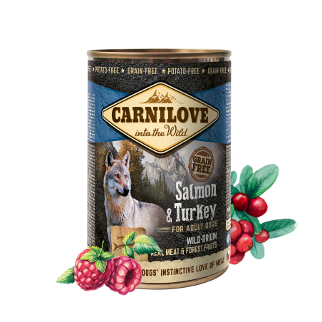 Comida Húmeda Carnilove Perro Adulto Lata Salmón y Pavo