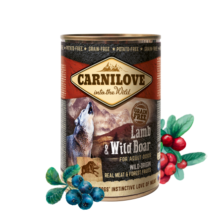 Comida Húmeda Carnilove Perro Adulto Lata Cordero y Jabalí