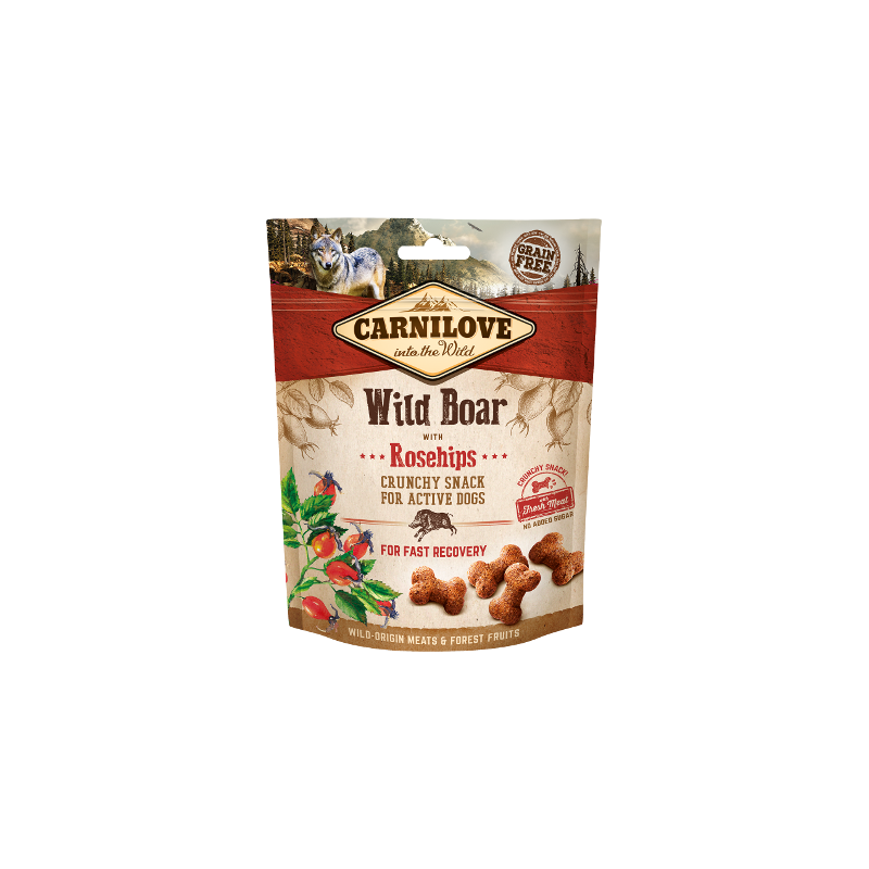 Snack Carnilove Perro Jabalí y Rosa Mosqueta 200gr