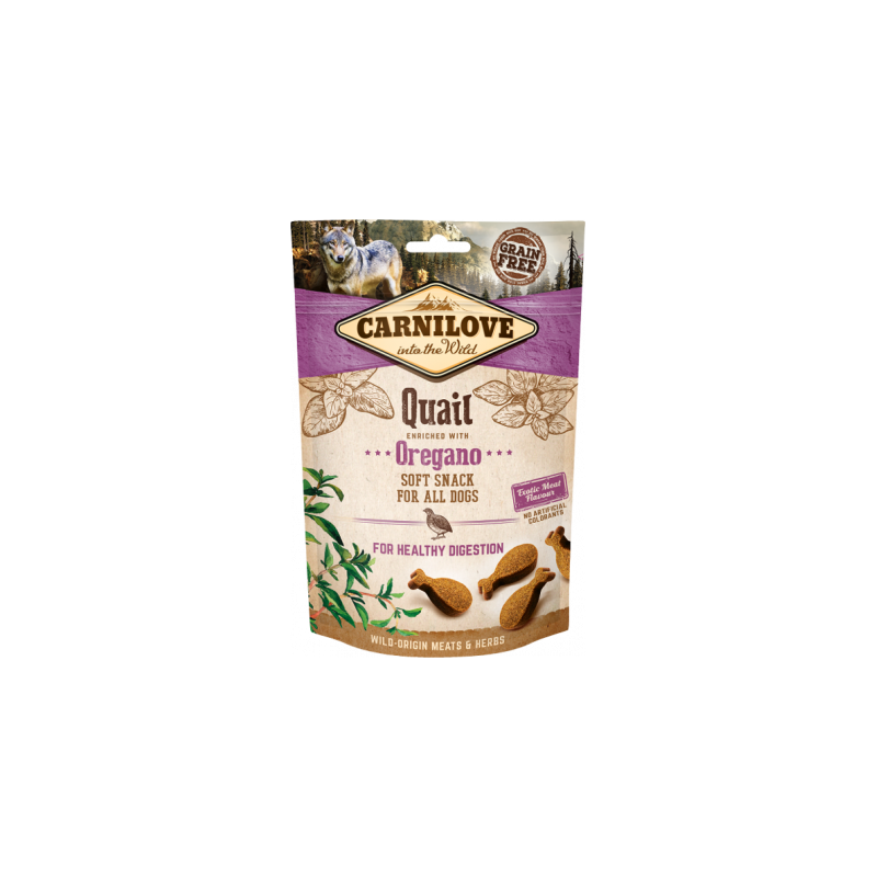 Snack Carnilove Perro Codorniz y Orégano 200gr