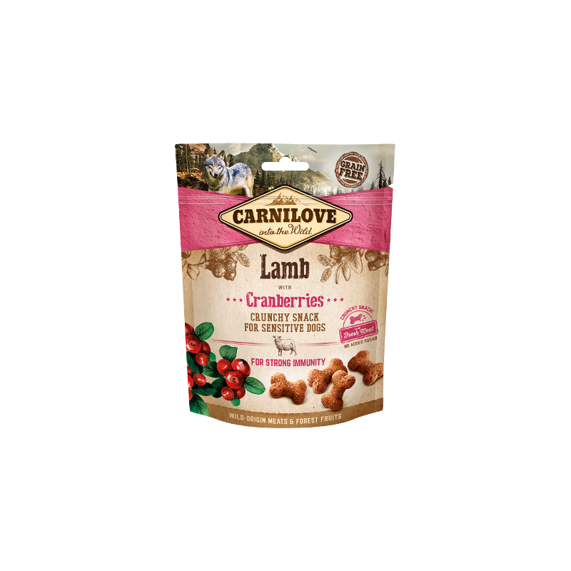 Snack Carnilove Perro Cordero y Arándanos 200gr