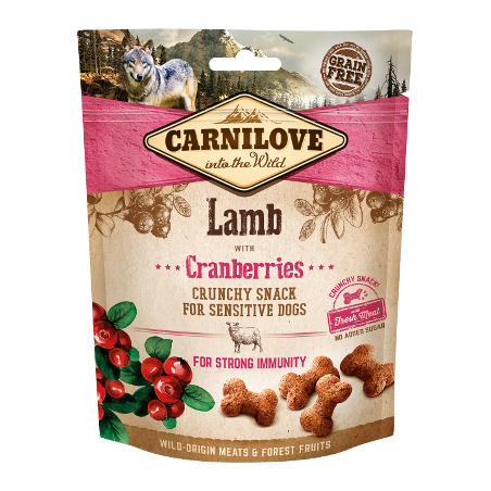 Snack Carnilove Perro Cordero y Arándanos 200gr