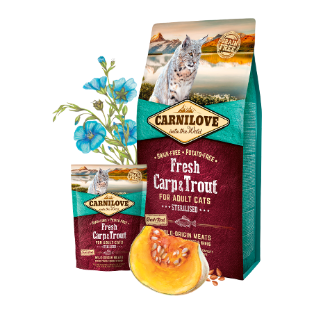 Pienso Carnilove Fresh Gato Adulto Esterilizado Carpa y Trucha