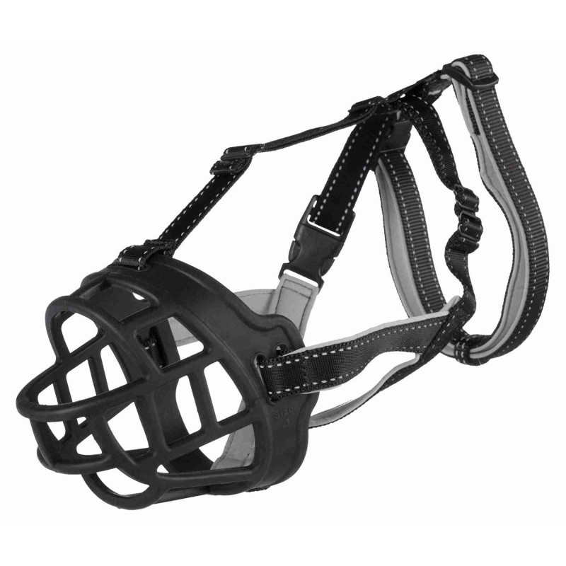 Bozal Trixie Flex Silicona y Neopreno Negro Talla M-L Bozal Trixie Flex Silicona y Neopreno Negro Talla M-L