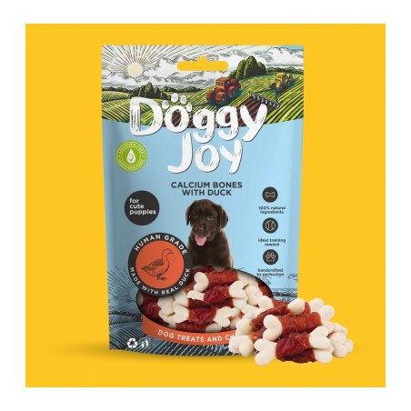 Snack Doggy Joy Huesos de Calcio con Pato 90gr