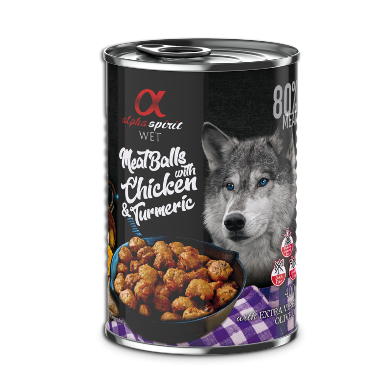 Albondigas Alpha Spirit Lata Pollo con Cúrcuma Albondigas Alpha Spirit Lata Pollo con Cúrcuma