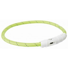 Collar Luz Trixie Aro con Luz Flash Verde Talla L-XL 65cm