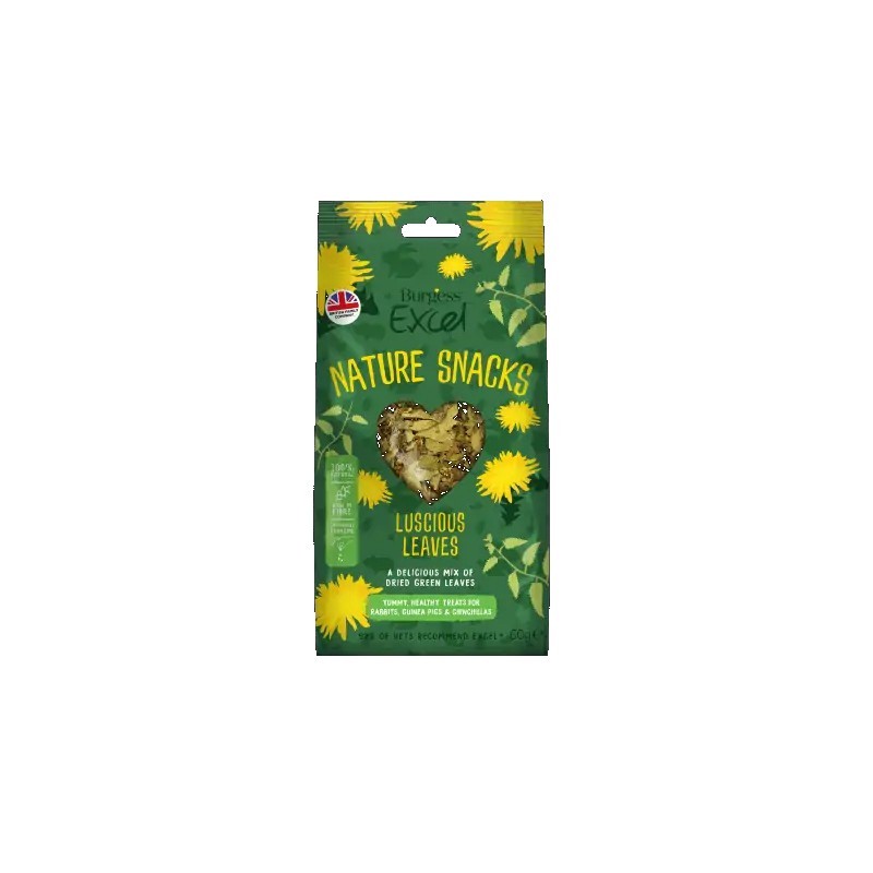 Burgess excel nature snacks luscious leaves 60 gr. Burgess excel nature snacks luscious leaves 60 gr.