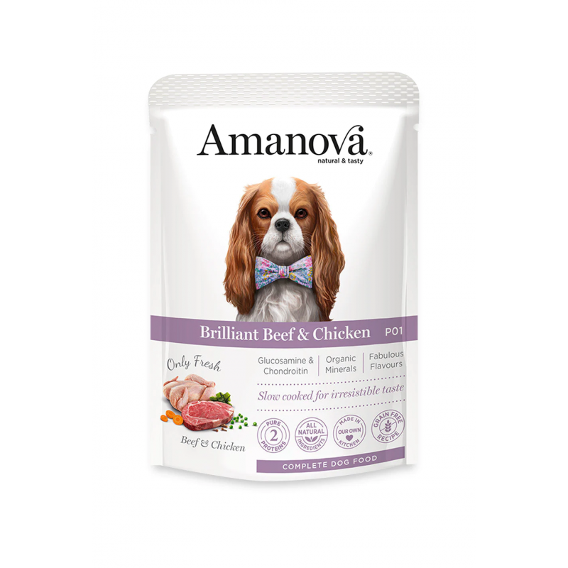 Amanova Pouch Dog Brilliant Beef & Chicken