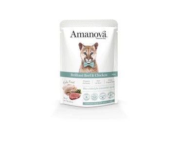 Amanova Pouch gato Vacuno Pollo
