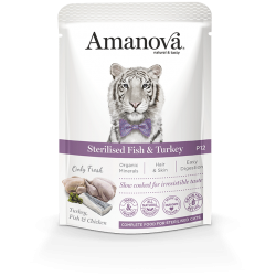 Amanova Pouch gato esterilizado Pescado Blanco