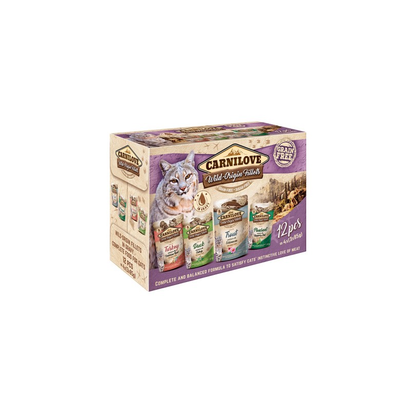 Carnilove Comida Húmeda Gato Pouch Multipack 12 x85gr Carnilove Comida Húmeda Gato Pouch Multipack 12 x85gr