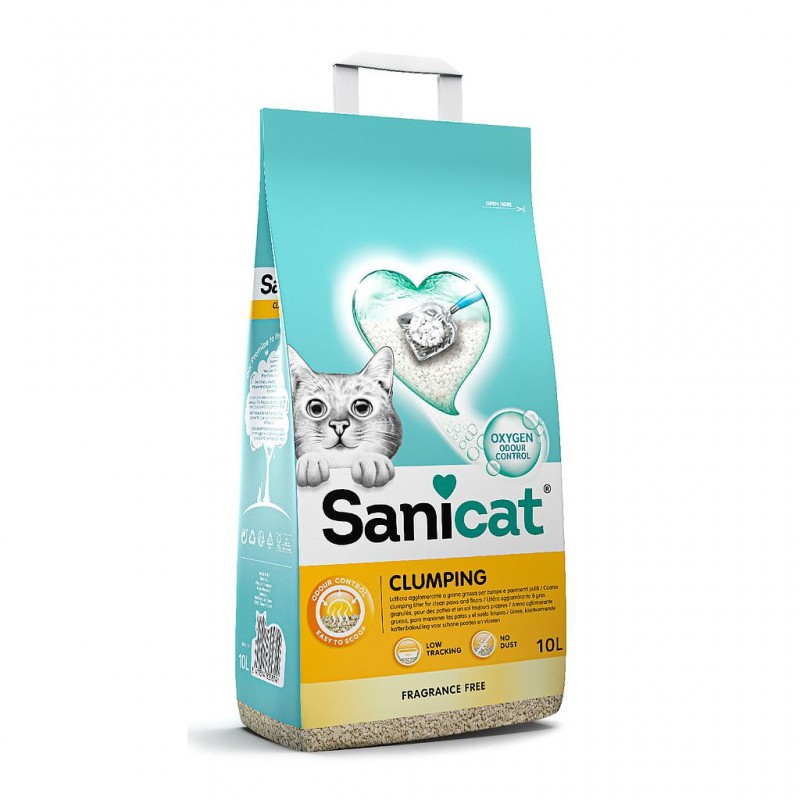 Sanicat bentonita aglomerane Clumping Sin Aroma 10 lts. Sanicat bentonita aglomerane Clumping Sin Aroma 10 lts.