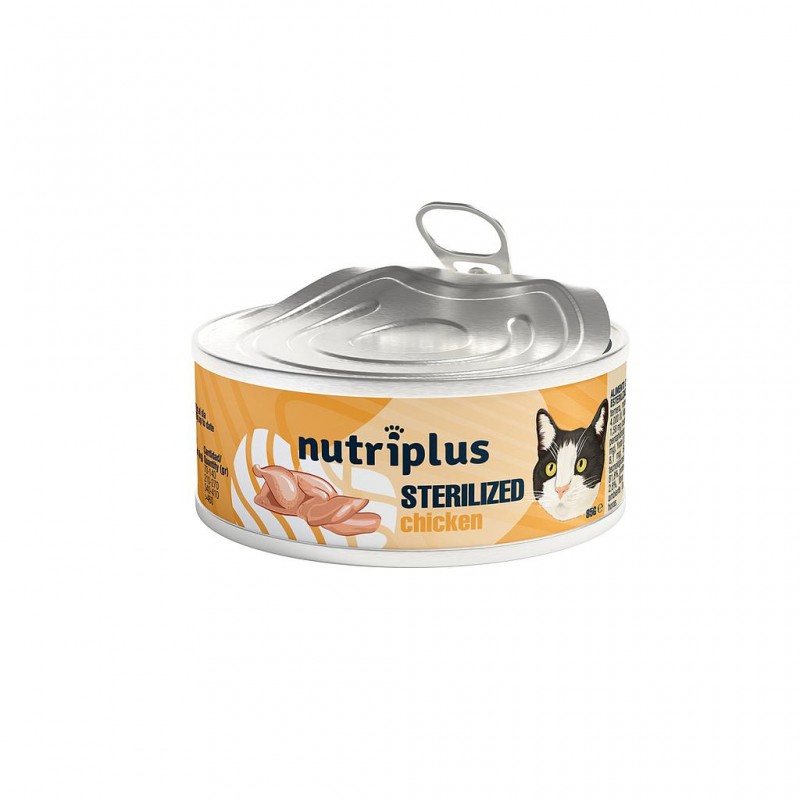 Nutriplus comida húmeda gatos estirilizados pollo 85 gr. Nutriplus comida húmeda gatos estirilizados pollo 85 gr.