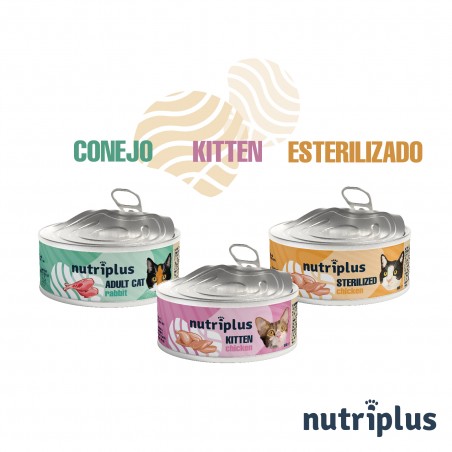 Nutriplus gato comida húmeda conejo 85 gr.
