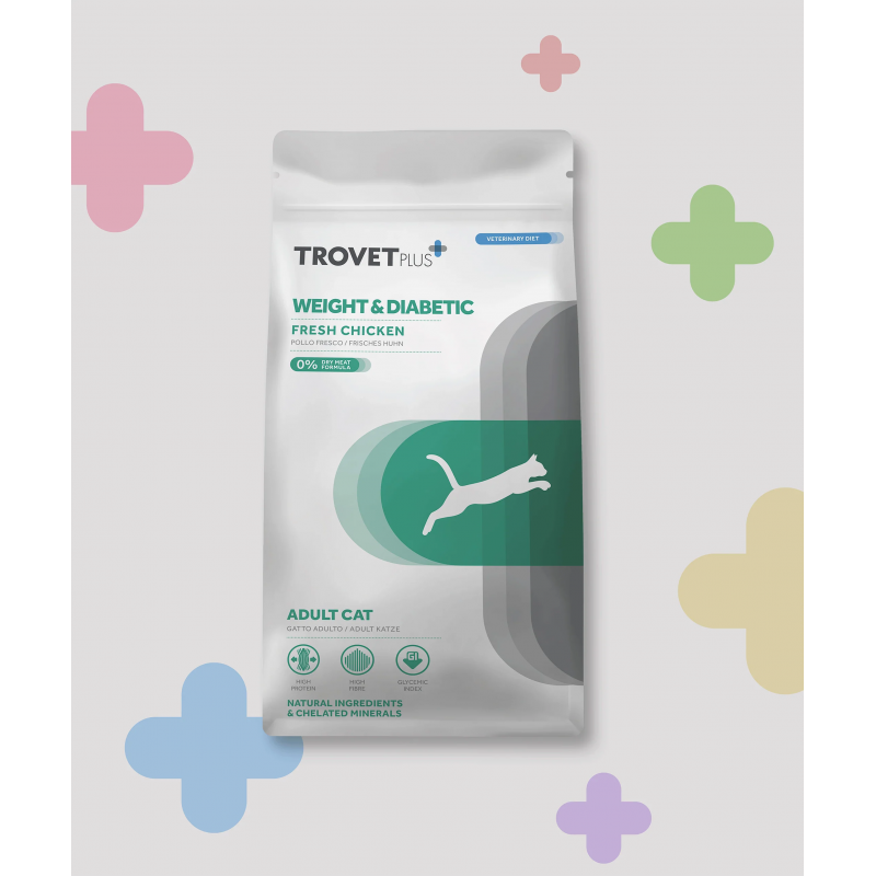 TroVet Plus Pienso Gato Control de Peso y Diabético sabor Pollo