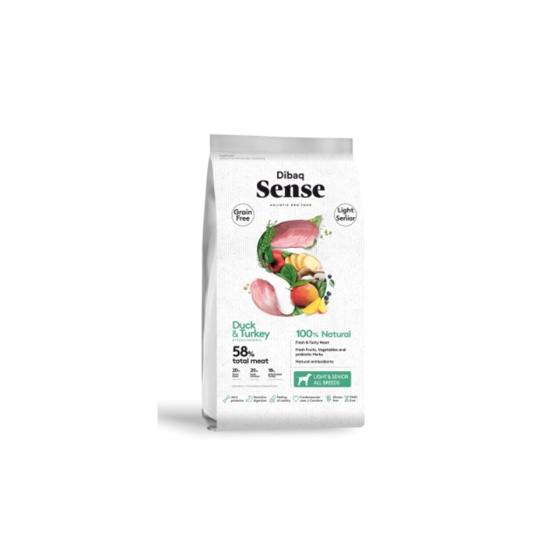 Pienso Dibaq Sense Dog GF Pato y Pavo (Light and Senior)