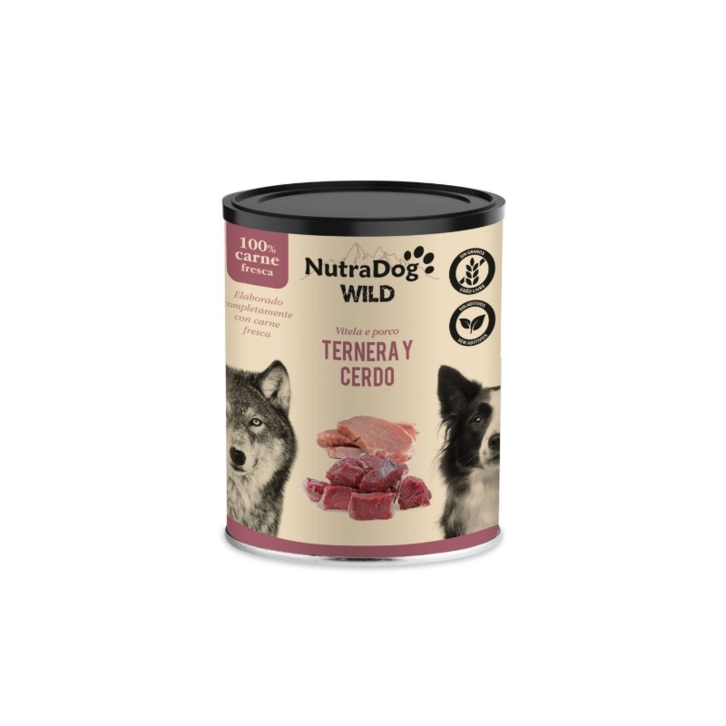NutraDog Lata de Ternera y Cerdo