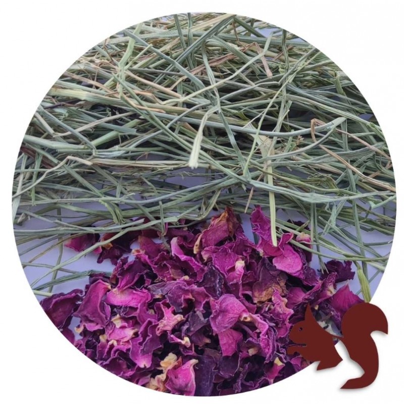 Heno de Festuca con Pétalos de Rosa Herre